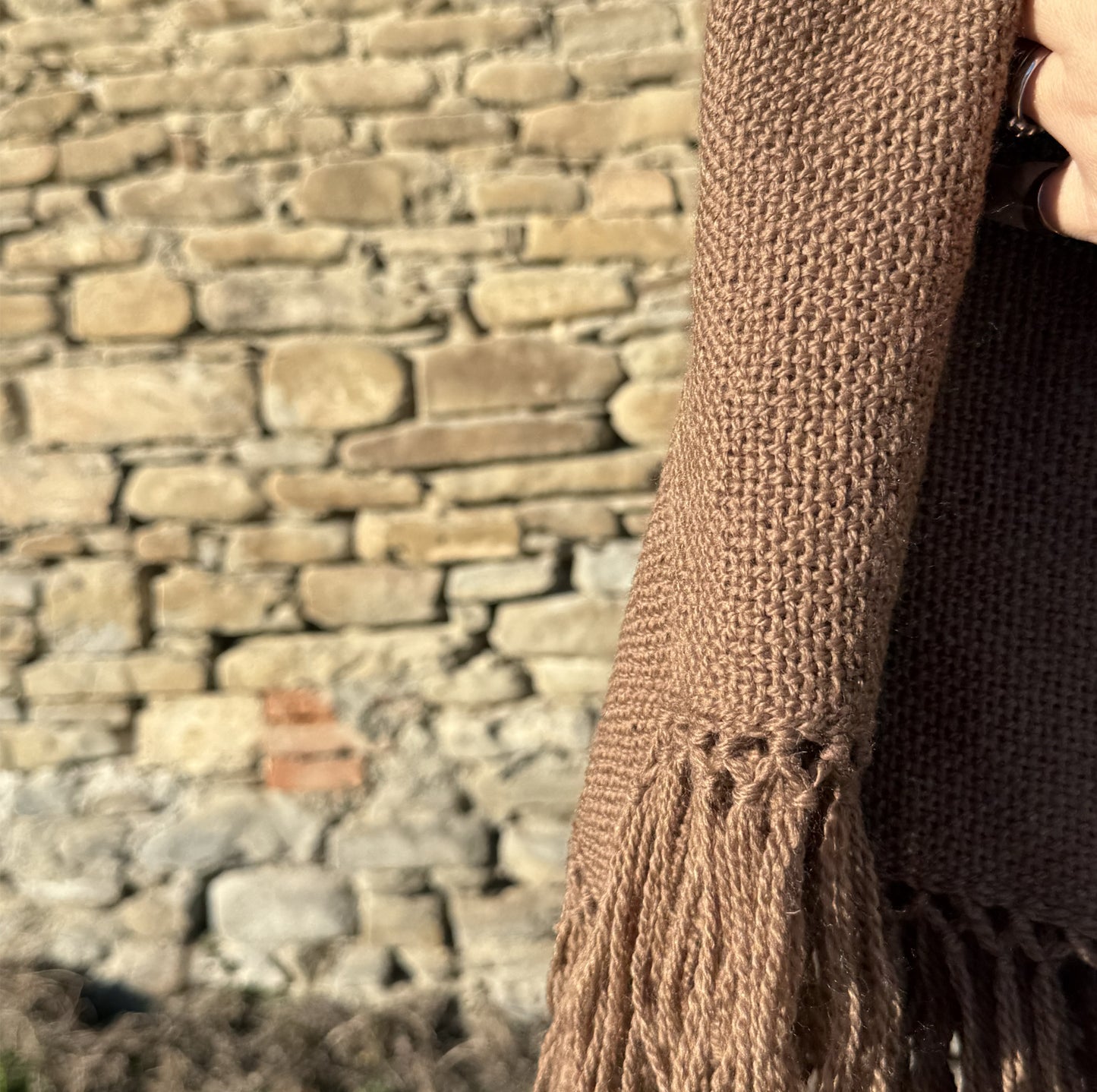 Brown Handloom Pashmina | Woven on a Loom