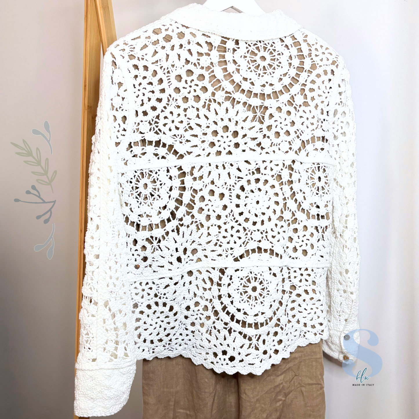 Handcrafted Crochet-Inspired Jacket