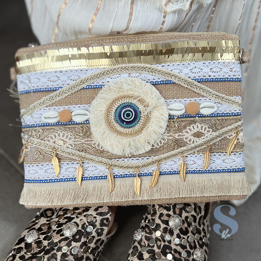 Boho Chic Clutch – Serata Blu Edition