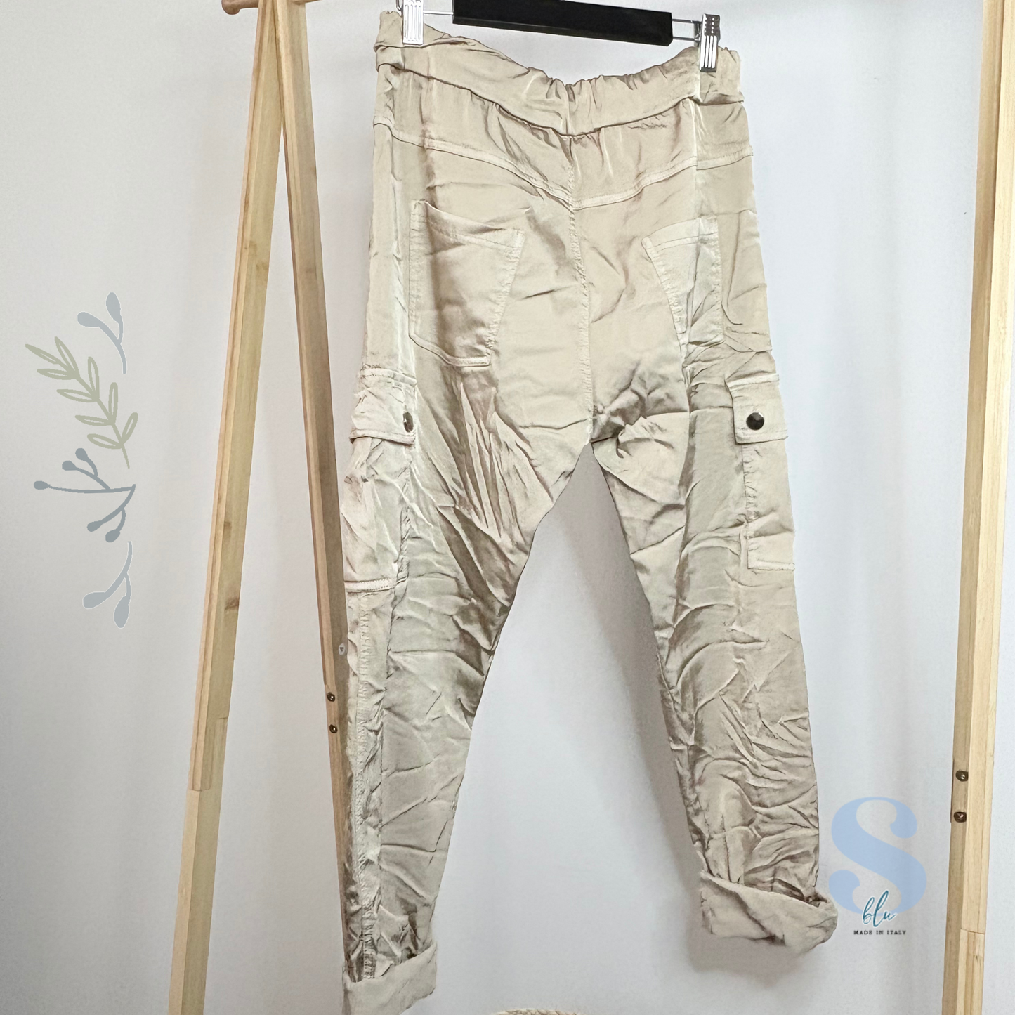 Satin Cargo Jogger – Moka & Toasted Shades
