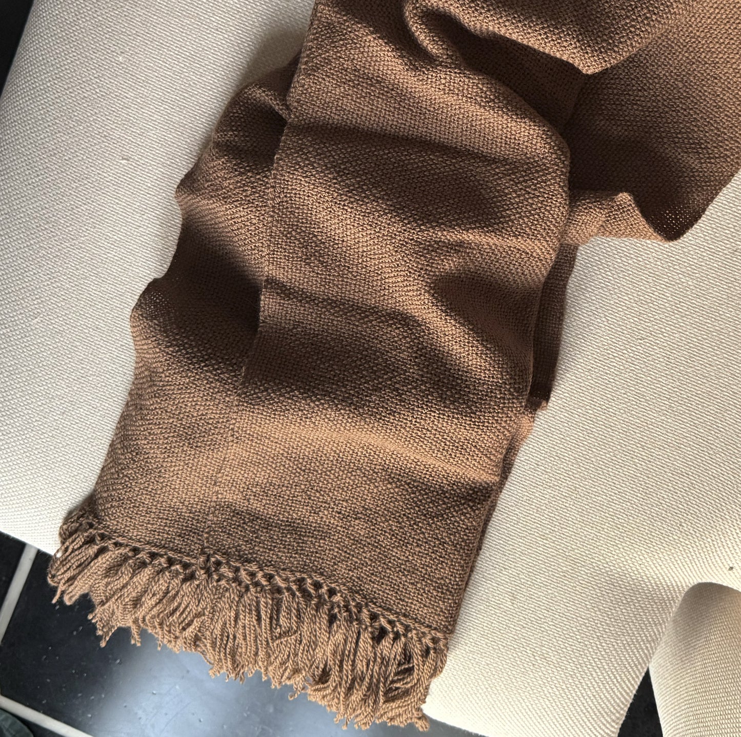Brown Handloom Pashmina | Woven on a Loom